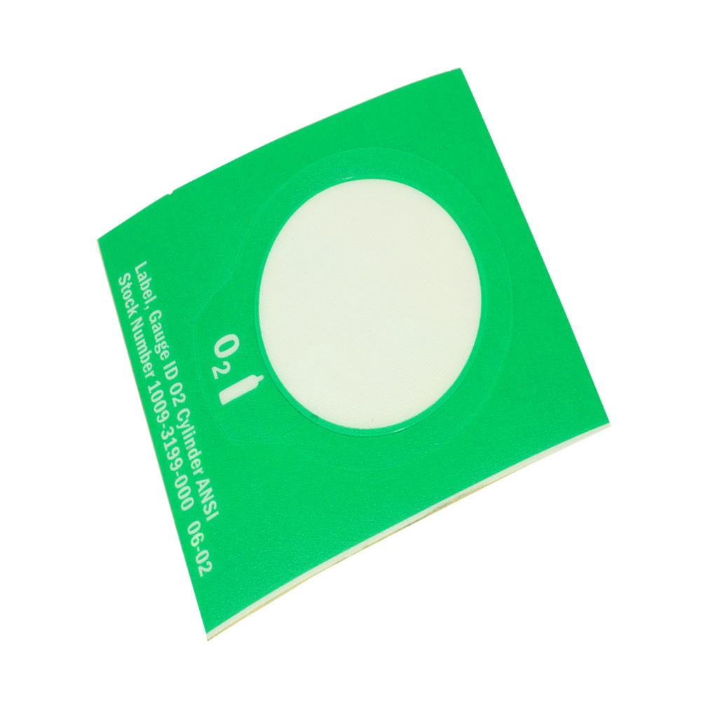 LBL GA ID GRN/WHT O2 CYL ANSI LBL GA ID GRN/WHT O2 CYL ANSI
