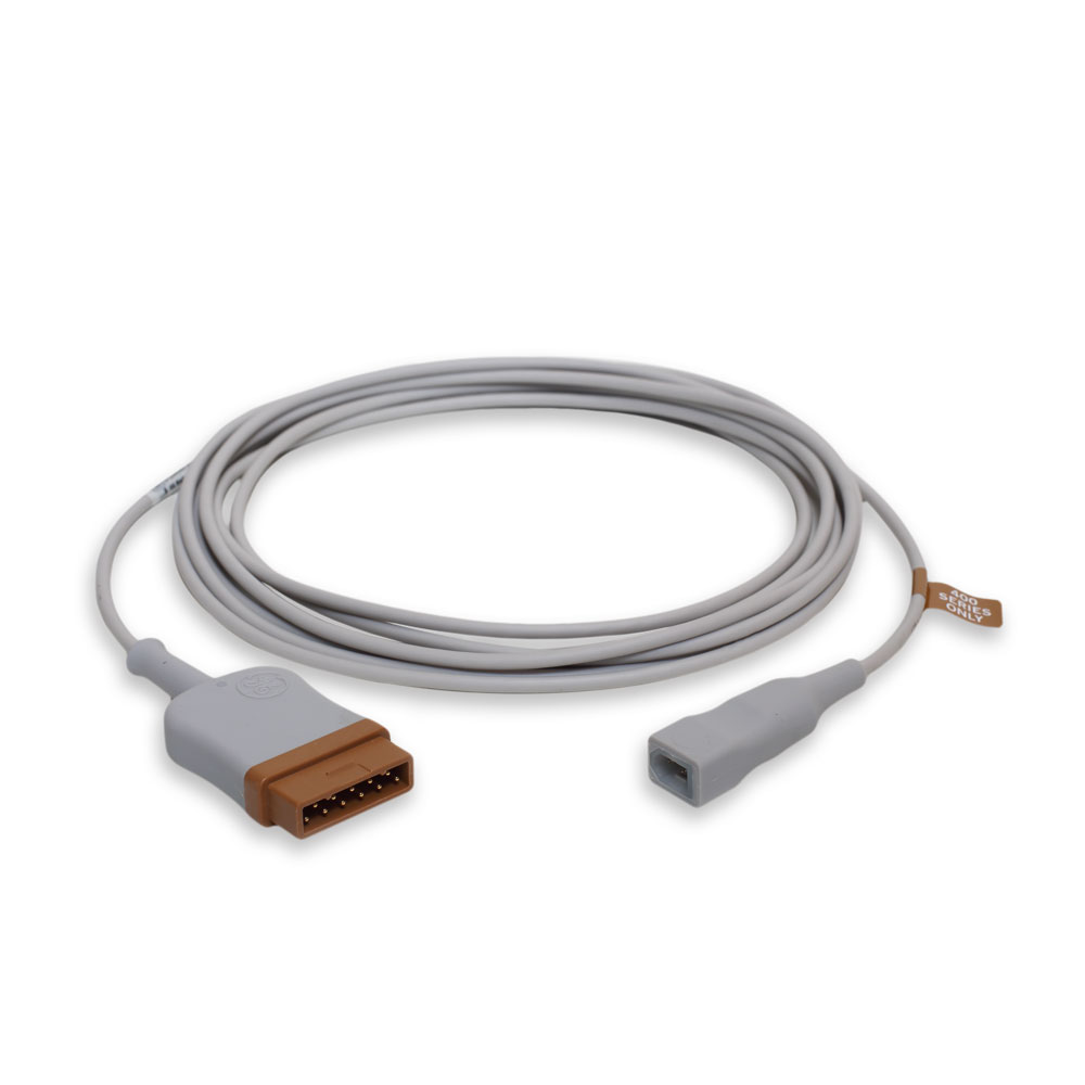 Cable de temperatura, serie 400 para sondas desechables, simple, 3.6 m/12 pies Cable de temperatura, serie 400 para sondas desechables, simple, 3.6 m/12 pies