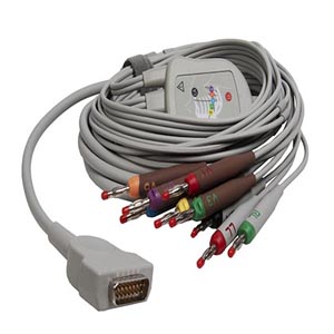 Cable troncalintegrado de ECG con cable de derivaciones de 10 vías/IEC LDWR Cable troncalintegrado de ECG con cable de derivaciones de 10 vías/IEC LDWR
